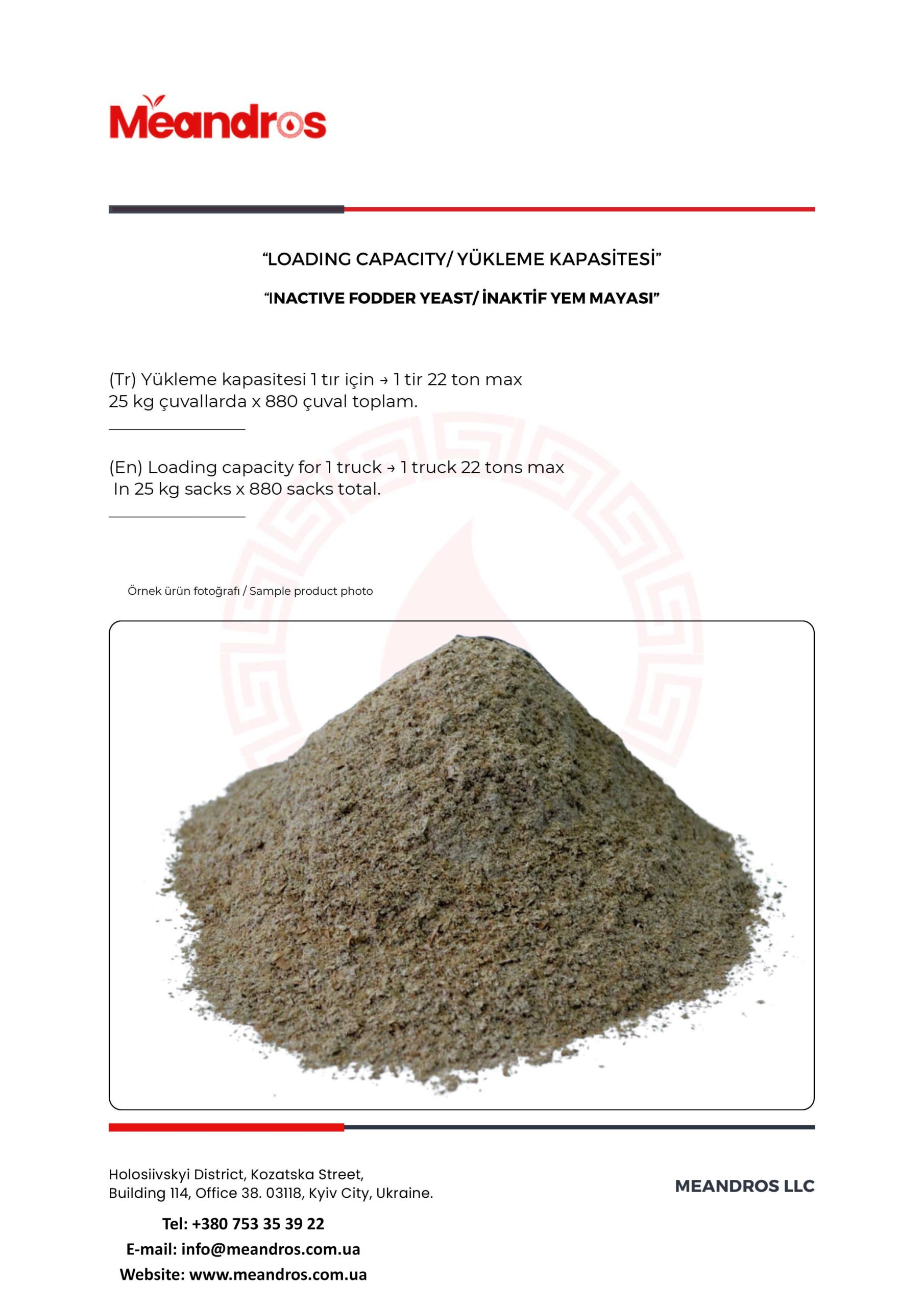 Inactive-Fodder-Yeast-Loading-Capacity